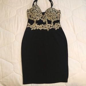 Black with gold dress from Akira